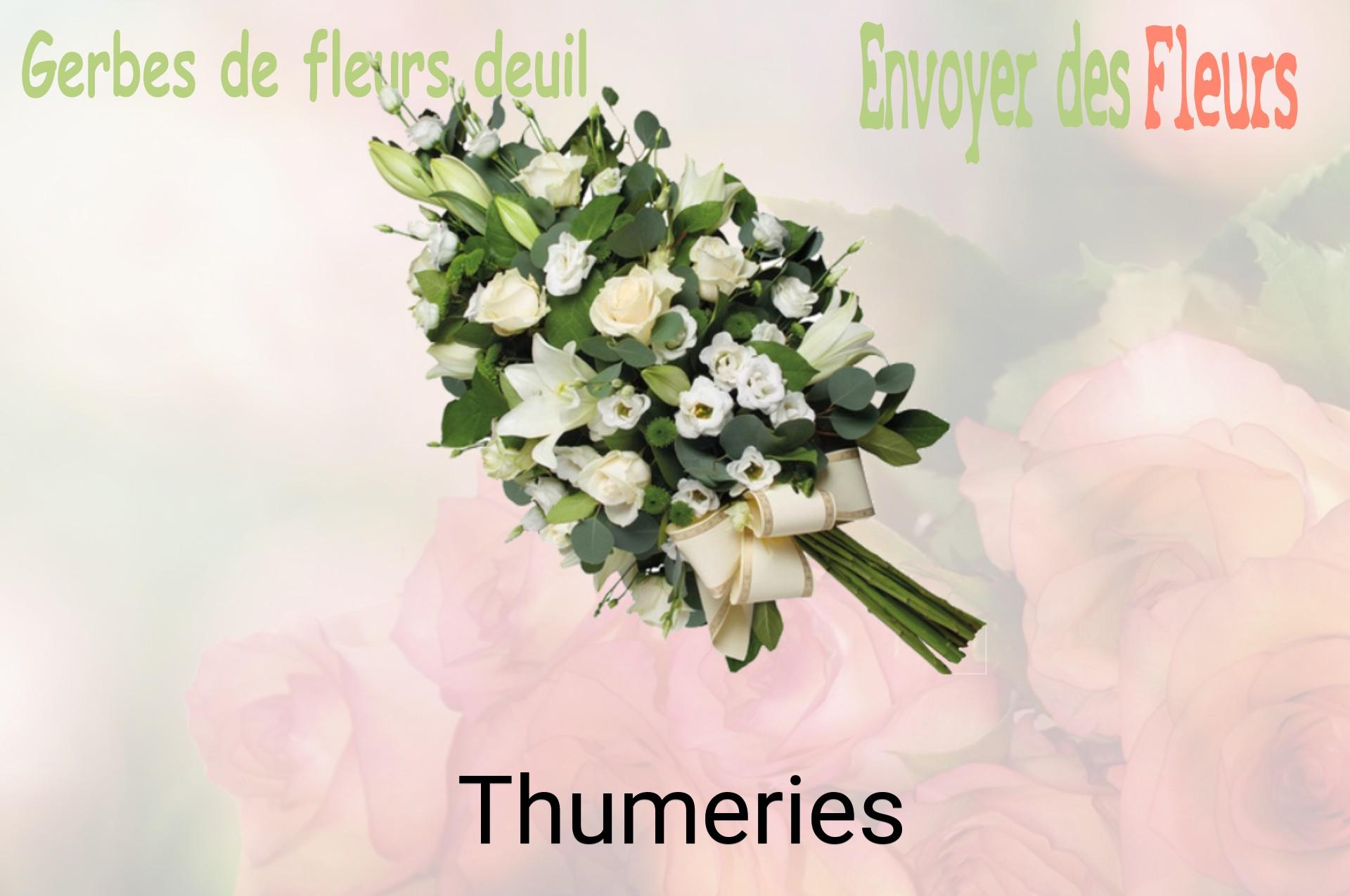 Gerbe de fleurs de deuil livrée à Thumeries